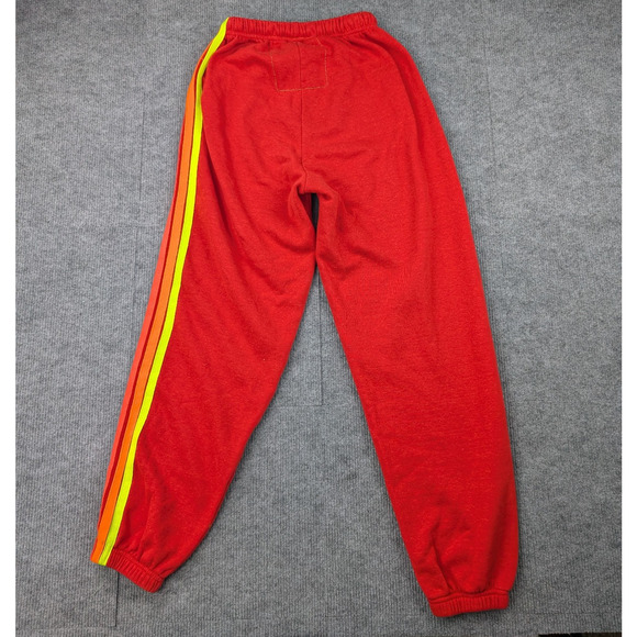 Aviator Nation Joggers Womens Smell Red Rainbow Stripe Athleisure Comfy Lounge - Picture 6 of 7